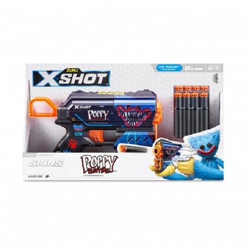 Blaster  X−Shot Skins Flux, 8 cartuse, Poppy Playtime, S1, Zuru, Jumpscare