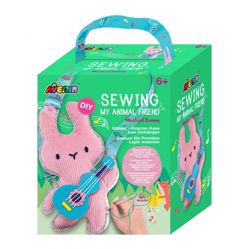 Set de cusut Prietenul Meu Animal - Iepuras Muzical, Avenir, 6 ani +
