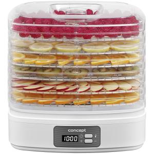 Deshidrator alimente Concept SO2080, fructe, legume, ciuperci, flori, ierburi, paste digital 260 W, control digital, 6 tavi