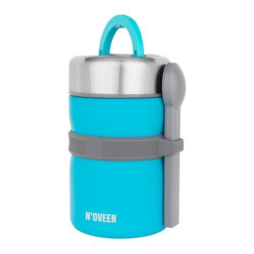Termos pentru supa/mancare NOVEEN TB963, 2000ml, pereti dubli, inox (Albastru)