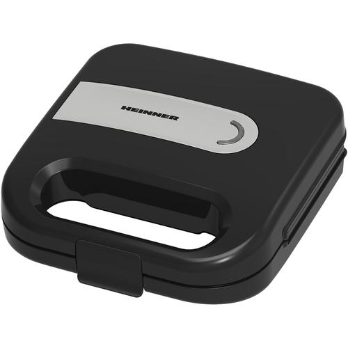 Sandwich maker HEINNER ELITESNACK SM-K750FSBK, 750w, capacitate: 2 sandwich-uri, placi antiadezive fixe tip sandwich, Negru