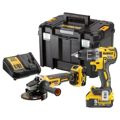 Set 2 scule cu acumulatori DeWalt DCK2020P2T, polizor si masina de insurubat