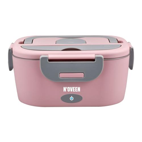 Cutie electrica pentru incalzirea pranzului NOVEEN LB755 Glamour, inox, 3 surse de alimentare, Roz
