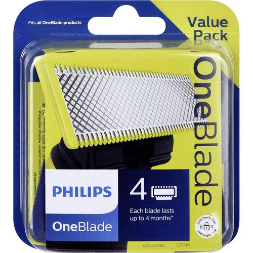Rezerva OneBlade QP240/50 kit 4 lame,compatibil OneBlade si OneBladePro, Verde
