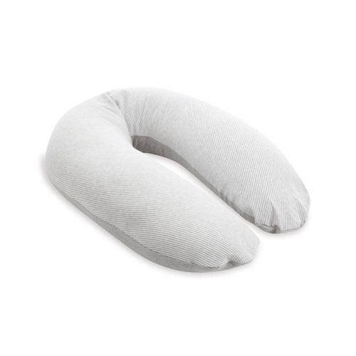 Perna mare Doomoo pentru gravide si bebelusi 3 in 1, bumbac organic Buddy Light Grey