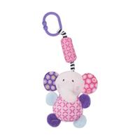 Jucarie de plus Lorelli Elefant, 13 cm, clopotel, cu oglinda, 0 luni+