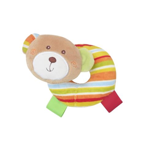Jucarie de plus Lorelli, gogoasa cu cap de ursulet, 11 cm, zornaitoare, 0 luni+
