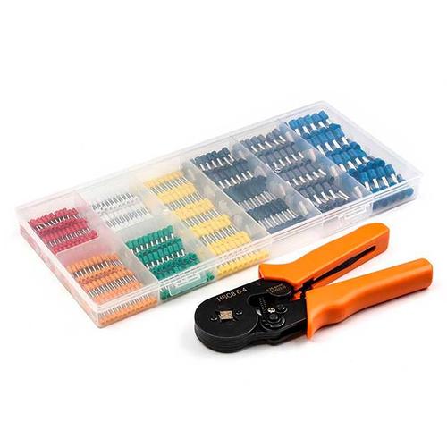 Set cleste sertizare pini terminali, cu 800 pini 0,5...6mmp