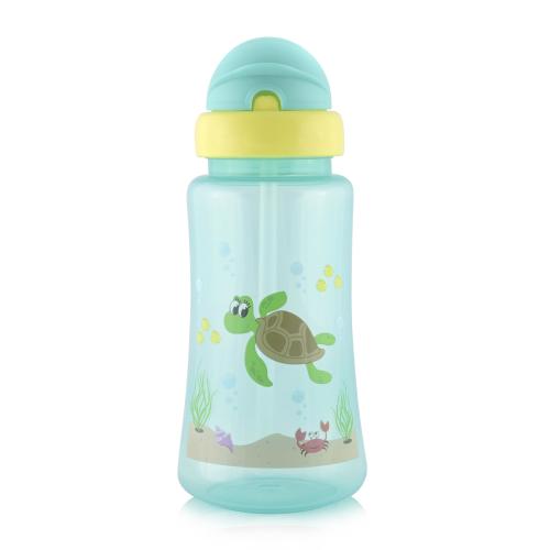 Cana LORELLI cu pai moale, capac ergonomic, 12 luni+, 330 ml, Green