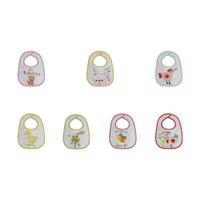 Set 7 bavete Lorelli, small, bumbac, inchidere cu arici, Girl