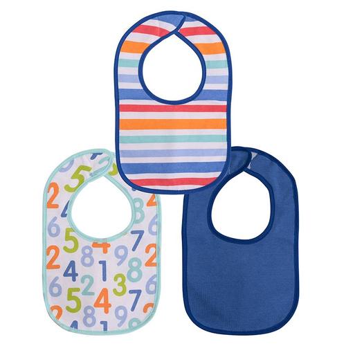 Set 3 bavete bumbac si peva Lorelli, 30 x 19 cm, inchidere cu banda velcro