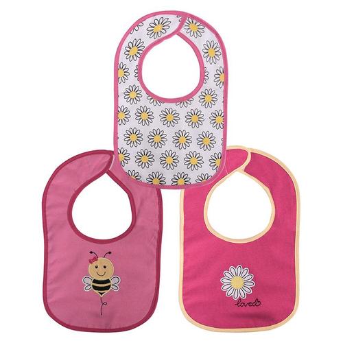 Set 3 bavete bumbac si peva Lorelli, 30 x 19 cm, inchidere cu banda velcro
