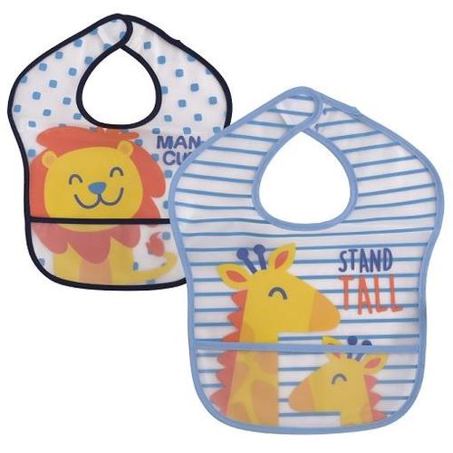 Set 2 bavete impermeabile peva, Lorelli, 28,5 x 36 cm, inchidere cu banda velcro