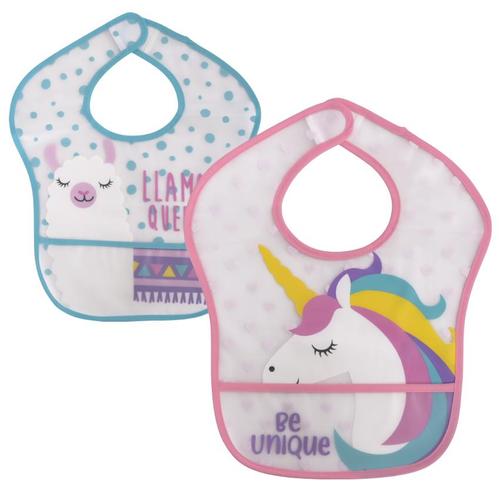 Set 2 bavete impermeabile peva, Lorelli, 28,5 x 36 cm, inchidere cu banda velcro