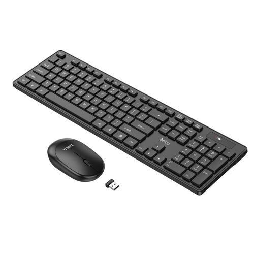 Tastatura/Mouse wireless, Hoco, 440 x 140 x 25 mm, 105.5 x 60 x 23.5 mm, 413 g, 48 g, Negru