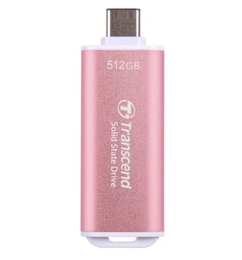 SSD Extern Transcend ESD300P, 512GB, USB Type-C 10Gbps (Roz)