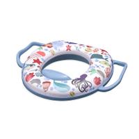 Reductor moale pentru toaleta Lorelli, cu manere, confortabil, impermeabil, protectie impotriva stropirii, Blue Sea