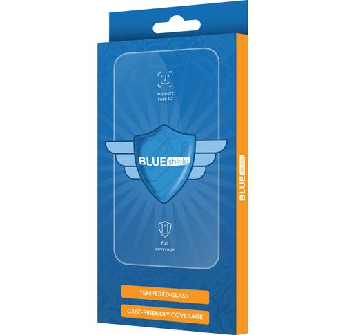 Folie de protectie Ecran BLUE Shield pentru Apple iPhone 14 Pro Max, Sticla Securizata, Full Glue, Case Friendly