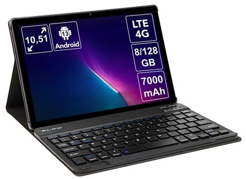 Tableta Blow PlatinumTAB11, Procesor Spreadtrum T618 Octa-Core, Ecran IPS 10.5inch, 8GB DDR3, 128GB Flash, 13MP+8MP, Wi-Fi, Bluetooth, 4G, Android + Husa cu tastatura (Negru)