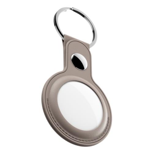 Husa de protectie pentru pachet de 2 AirTag, LLC, Piele, Bej