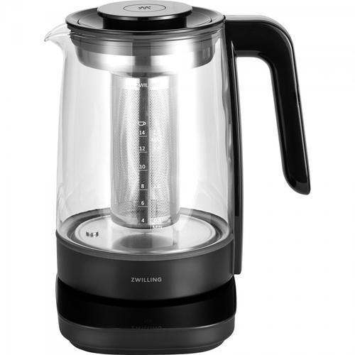 Fierbator electric, Zwilling, Plastic/Sticla/Inox, 1,7 l, Negru