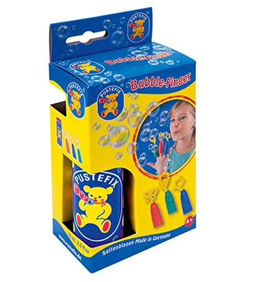 Set baloane de sapun cu 3 forme pentru degete si tub, 70 ml