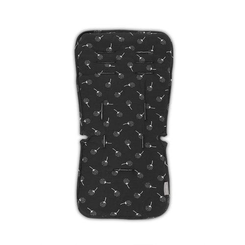 Saltea suplimentara pentru carucior Liner, Lorelli, din bumbac/poliester, universala, cu 2 fete, 11 fante pentru centurile de siguranta, 37x70x2.50 cm, Black Floral