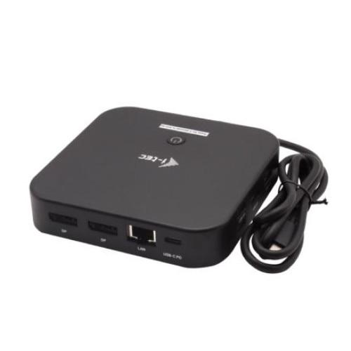 Docking station I-TEC, USB-C, HDMI, Lan, DP 100 W + incarcator universal 100 W (Negru)