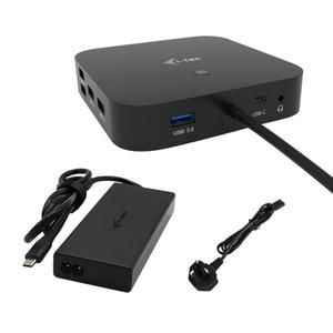 Docking Station, I-TEC, USB-C, HDMI, Dual DP, Power Delivery 100W + incarcator universal 100W, Negru