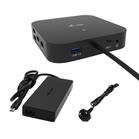 Docking Station, I-TEC, USB-C, HDMI, Dual DP, Power Delivery 100W + incarcator universal 100W, Negru