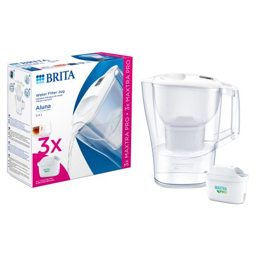 Starter pack BRITA Aluna 2.4 L + 3 filtre Maxtra PRO (Alb) Starter pack BRITA Aluna 2.4 L + 3 filtre Maxtra PRO (Alb)