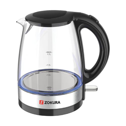 Fierbator electric din sticla Zokura Z1240, 1,7 L, 2200 W