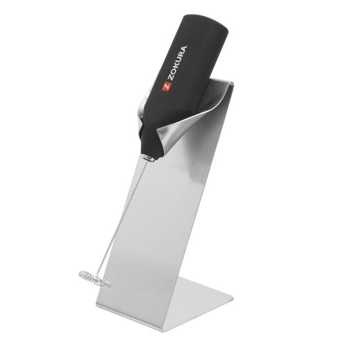 Mixer cu stand pentru spumarea laptelui Zokura, inox