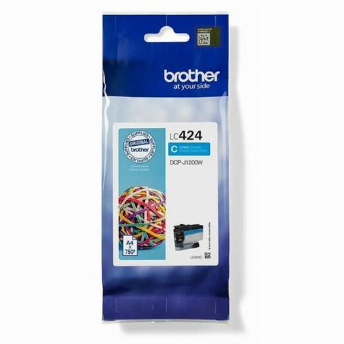 Cartus de cerneala Brother LC-424C, 1 dB, Cyan (LC424C)
