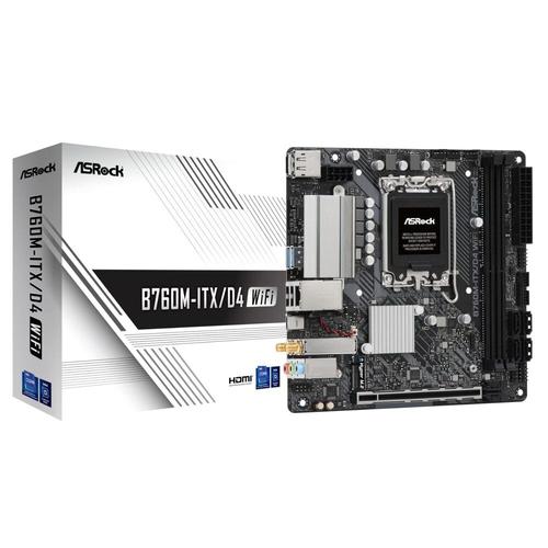 Placa de baza ASRock B760M-ITX/D4 WIFI, Mini-ITX, Socket LGA 1700, Intel B760