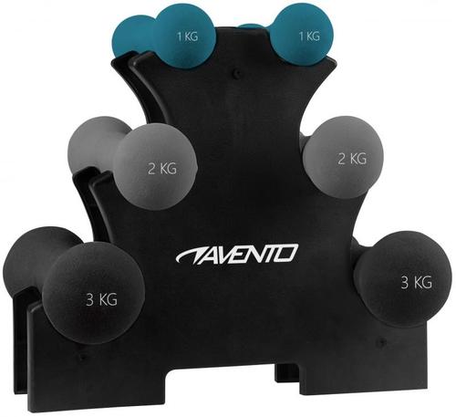 Set 3 gantere + suport Avento