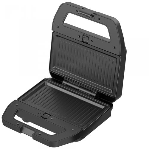 Sandwich maker Samus SDG-800X, 800 W, Placi interschimbabile grill si waffe, Anti-aderente, Termostat, Dimensiune placi de lucru 216 x 120 mm, Inox/Negru