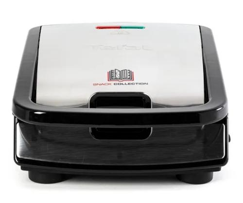 Sandwich maker multifuncţional SNACK COLLECTION TEFAL SW853D12, 700 W, 2 seturi de plăci interschimbabile, sandwich şi vafe, otel inoxidabil (Negru/Argintiu)