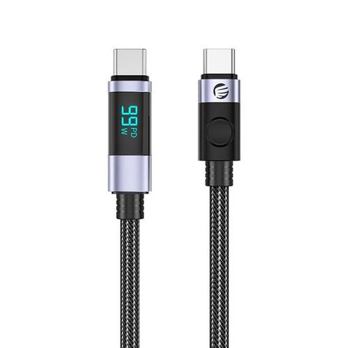 Cablu USB Orico LDC2C 100W USB Type-C - USB Type-C 1.5m, cu display