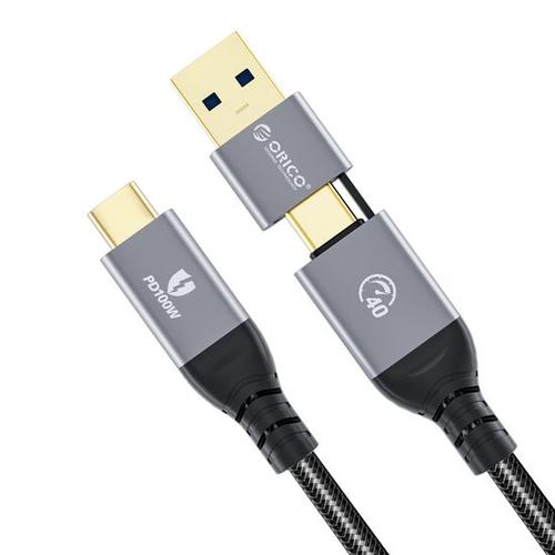 Cablu USB Orico ACC40 100W USB Type-C - USB Type-C sau USB Type A 1.5m, Negru