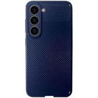 Husa de protectie Devia Carbon Fiber Texture Shockproof pentru Samsung Galaxy S23 Plus, Albastru