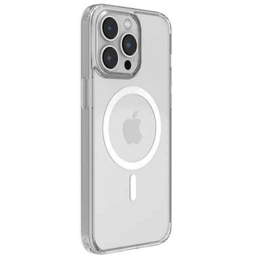 Husa Devia Pure MagSafe Shockproof compatibila cu iPhone 15 Pro Max, Transparent