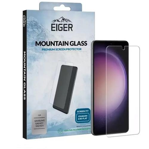 Folie Sticla Eiger 2.5D Mountain Glass compatibila cu Samsung Galaxy S23, Clear