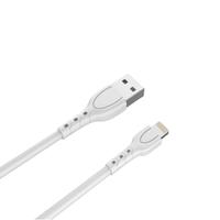 Cablu Lemontti USB A la tip Lightning, 0.5m, Alb