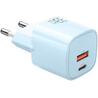 Incarcator Retea Mcdodo Dual Port USB-A si Type-C Nano Series GaN Fast Charging PD, 33W (Albastru)