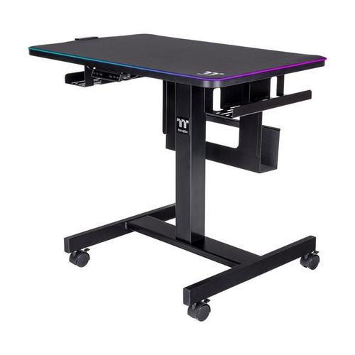 Birou Gaming Reglabil Thermaltake CycleDesk 100 Iluminare RGB (Negru)