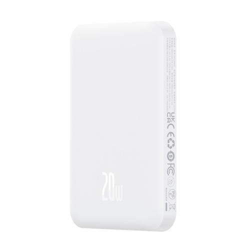 Acumulator extern Baseus Magnetic Mini, incarcare Wireless, 5000mAh, 20W, Power Delivery, 1x USB-C (Alb) Acumulator extern Baseus Magnetic Mini, incarcare Wireless, 5000mAh, 20W, Power Delivery, 1x USB-C (Alb)