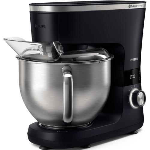 Robot de bucatarie Philips HR7962/01 seria 7000, 1000 W, 8 viteze, Tehnologie ProKnead, Sistem de amestecare perfecta, Carlige pentru aluat, paleta si tel, Castron 5.5 l, Capac antistropire, Cronometru inteligent cu LED (Negru/Argintiu) Robot de bucatarie Philips HR7962/01 seria 7000, 1000 W, 8 viteze, Tehnologie ProKnead, Sistem de amestecare perfecta, Carlige pentru aluat, paleta si tel, Castron 5.5 l, Capac antistropire, Cronometru inteligent cu LED (Negru/Argintiu)