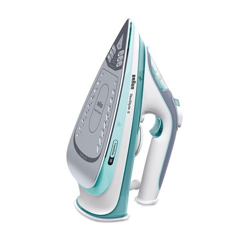 Fier de calcat Braun TexStyle 5 SI5017GR, 2700 W, abur variabil 50g/min, jet de abur 190g/min, rezervor 270 ml, tehnologie FreeGlide 3D, talpa Super Ceramic (Alb/Verde) - 0 | YEO