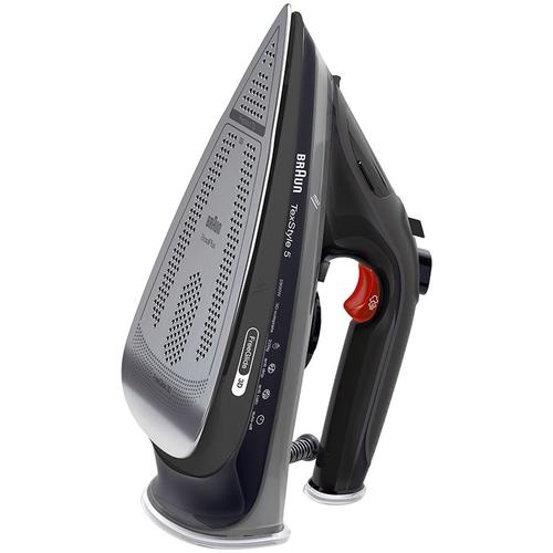 Fier de calcat Braun TexStyle 5 SI5088BK, 2800 W, abur variabil 50g/min, jet de abur 220g/min, rezervor 300 ml, tehnologie FreeGlide 3D, talpa EloxalPlus (Negru)